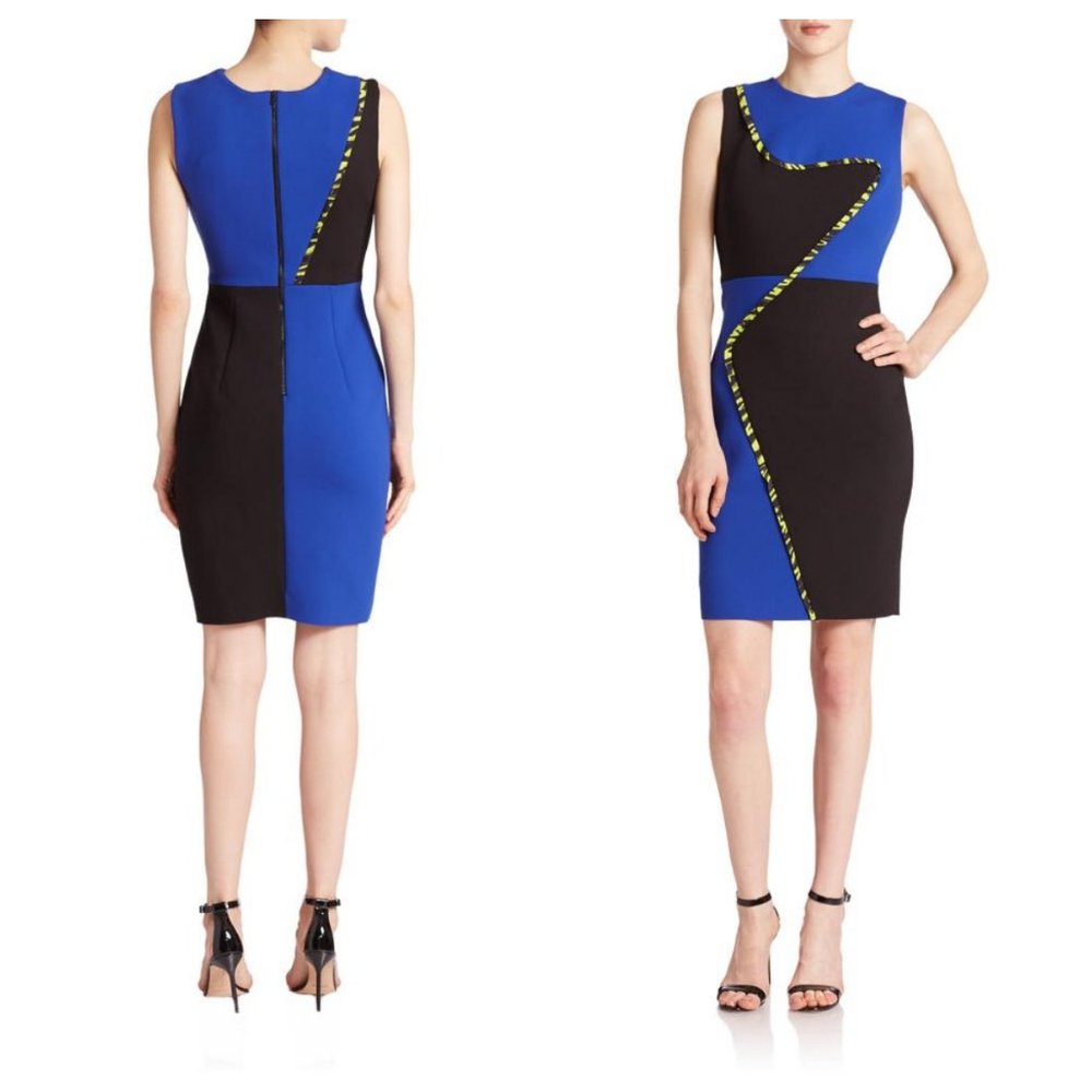 MILLY 10 Medium DRESS Shift Sheath Scuba